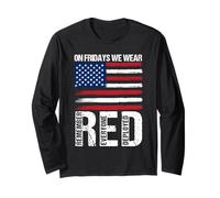ON Fridays WEAR RED Remember Everyone Deployed Long Sleeve T-Shirt