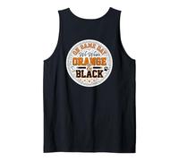 On Gameday Football We Wear Orange and Black School Team Fan Tank Top