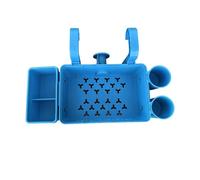 On Ground Poolside Shelf With Drink Holder Swimming Pool Basket Towel Cup Storage Organizers Easy To Installation With Drainage Organizers Waterproof Poolside Container