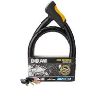 On-Guard Rottweiler-8024 Keyed Armoured Lock - Black, 12.0 x 2.5 cm 10.0x2.0 cm