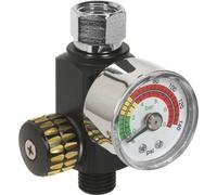 On-Gun Air Pressure Regulator Gauge - 0 To 140Psi - 1/4" Bsp Spray Gun Airbrush