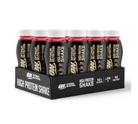 ON High Protein Shake Bottles, Ready To Drink Healthy Snacks, No added sugars, low fat, Post Workout Snack for Men and Women, Strawberry Flavour, 12x500ml, Packaging may vary