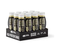 ON High Protein Shake Bottles, Ready To Drink Healthy Snacks, No added sugars, low fat, Post Workout Snack for Men and Women, Vanilla Flavour, 12x330ml, Packaging may vary