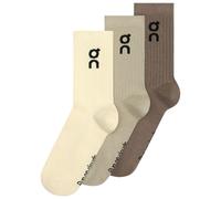 On Logo Sock High 3P S 39-42½ Beige Women