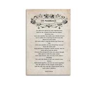 On Marriage -Kahlil Gibran Poster Canvas Print- Inspirational Wall Decor for Home-Office-Studio. Perfect Keepsake For Spouse-Life Partners. Great Engagement-Bridal-Wedding Gift. Poster Decorative Pain