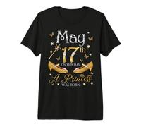 On May 17th A Princess was Born 17th May Birthday Girls Premium T-Shirt