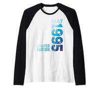 On May 1995 Year 1995 Retro 1995 Vintage 1995 Since 1995 Raglan Baseball Tee