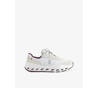 On Mens On The Roger Wildcard Leather and Mesh Trainers Ivory Maroon Eur 44 / 10 UK Men
