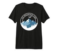 On Mountain Time Hiking Trails Vintage Camping Nature Forest Premium T-Shirt