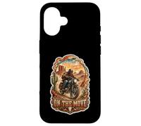 On Move Desert Motorcycle Rider Case for iPhone 16