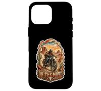 On Move Desert Motorcycle Rider Case for iPhone 16 Pro Max