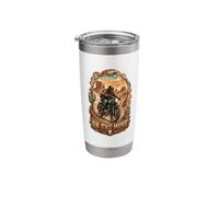 On Move Desert Motorcycle Rider Stainless Steel Insulated Tumbler