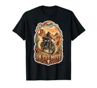 On Move Desert Motorcycle Rider T-Shirt