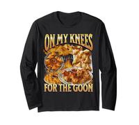 On My Knees Funny Crab Rangoon Meme Bootleg Graphic Long Sleeve T-Shirt