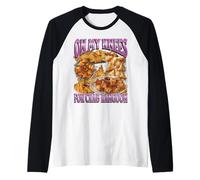 On My Knees Funny Crab Rangoon Meme Bootleg Graphic Raglan Baseball Tee
