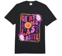 On My Moms Last Nerve Retro Groovy for boy Girl Kids Comfort Colors Adult Heavyweight T-Shirt