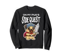 On My Pug's Side Quest Funny Gamer Dog Adventure Sweatshirt