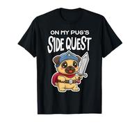 On My Pug's Side Quest Funny Gamer Dog Adventure T-Shirt