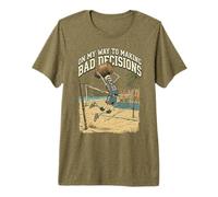 On My Way Making Bad Decisions Skeleton Vacation Premium T-Shirt
