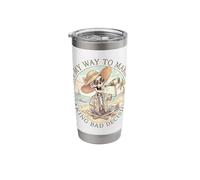 On My Way Making Bad Decisions Skeleton Vacation Stainless Steel Insulated Tumbler