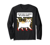 On My Way to Annoy My Loved Ones Cat Humor Long Sleeve T-Shirt