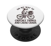 On My Way To Crochet Things And Cause Chaos PopSockets Adhesive PopGrip
