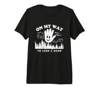 On My Way to lend a Hand - Helping Hand - Gift for Dad Premium T-Shirt