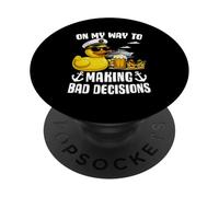 On my way to make bad desicions Funny Cruise Rubber duck PopSockets Adhesive PopGrip