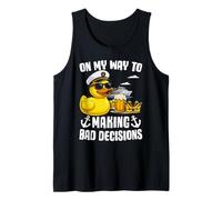 On My Way to Make Bad desicions Funny Cruise Rubber Duck Tank Top