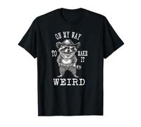 On My Way To Make It Weird, Vintage Cowboy Funny Raccoon T-Shirt