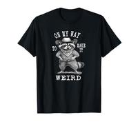 On My Way To Make It Weird, Vintage Cowboy Funny Raccoon T-Shirt