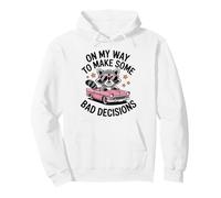 On My Way To Make Some Bad Decisions Raccoon Driving Car Pullover Hoodie