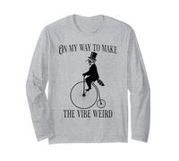 On My Way to Make The Vibe Weird, Bike Riding Raccoon Long Sleeve T-Shirt