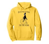 On My Way To Make The Vibe Weird, bike riding Raccoon Pullover Hoodie