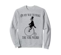 On My Way To Make The Vibe Weird, bike riding Raccoon Sweatshirt