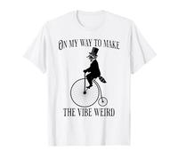 On My Way to Make The Vibe Weird, Bike Riding Raccoon T-Shirt