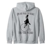 On My Way To Make The Vibe Weird, bike riding Raccoon Zip Hoodie