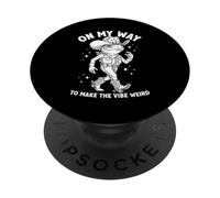 On My Way To Make The Vibe Weird Funny Meme Frog PopSockets Adhesive PopGrip