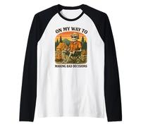 On My Way to Making Bad Decisions - Funny Camping Raglan Baseball Tee