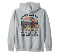 On My Way to Making Bad Decisions - Funny Camping Zip Hoodie