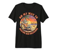 On My Way to Making Bad Decisions Skeleton Funny Premium T-Shirt