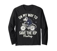 On My Way to Save The IEP Meeting SLP Speech Therapy Long Sleeve T-Shirt