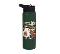 On My Way to Spend My Husbands Money Funny Halloween Ghost Stainless Steel Insulated Water Bottle