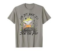 On My Way To Stir The Pot, Funny Frog T-Shirt