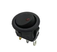 ON/OFF 20A 12V Round Rocker Dot Switch LED Light Luminescence Toggle Switches Latching 10Pcs(Red 5PCS)