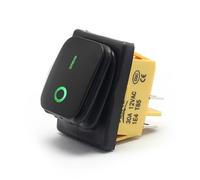 On Off 30A/250V Heavy Duty 4 Pin IP67 Sealed T85 Auto Boat Marine Toggle Rocker Switch With LED 12V 220V 30x22 5Pcs(Black Paint Green,24V)