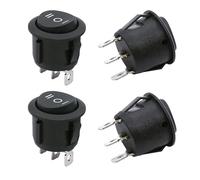 On/Off Boat Rocker Switch 10Pcs Rocker Switch ON/Off 2Pin Latching Toggle Switch with Wires + 4Pcs Momentary Boat Rocker Switch 3 Pin 3 Position(ON)-Off-(ON)