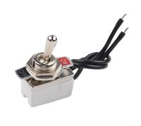 On Off for toggle Switch SPST for 6a 250V Pre-wired Electrical Switch for Truck Household Panel - White Plastic 12mm Cutout 22.4x13.5mm(1PCS)