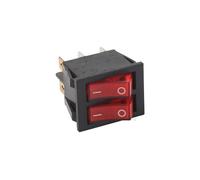 On-Off-Latching Rocker-Switch Double-Boat Light KCD2 with 20A Green Red Neon-Lamp 125VAC KCD2-2101 IDGTTLDF(Green,220V Neon)