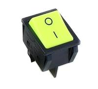On/Off Mini Boat Rocker Toggle Switch,1 Pcs High Current KCD4 LED Light Illuminated DPST ON-Off 4 Pin Snap-In 20A/250V 25A/125V AC(Green Without Light)